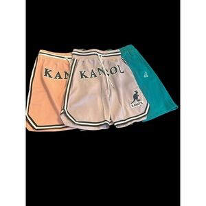 Kangol Men's Bundle (3) Three Pairs Of Shorts Size Small Drawstring Athletic NWT